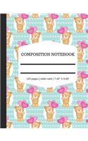 Composition Notebook - 120 pages - Wide Ruled - 7.44