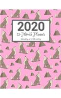 2020 12-Month Planner Weekly and Monthly
