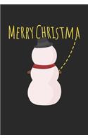 Peeing Snowman Notebook - Merry Christmas Journal - Peeing Snowman Diary: Medium College-Ruled Journey Diary, 110 page, Lined, 6x9 (15.2 x 22.9 cm)