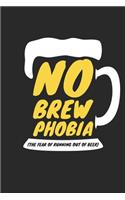 NoBrewPhobia Notebook - Nobrewphobia Gift - Vintage Beer Drinking Journal - Craft Beer Diary for Craft Beer Lover