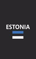 Estonia: Estonian Flag Country Notebook Journal Lined Wide Ruled Paper Stylish Diary Vacation Travel Planner 6x9 Inches 120 Pages Gift