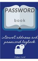 Password Book. Internet address and password logbook