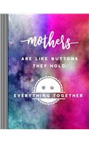 Mothers Are Like Buttons: Composition Notebook (Large) - Blank Ruled Lined Journal Paper, Writing and Journaling Book - Mother Appreciation Humor