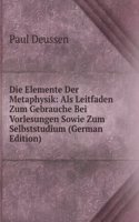 Die Elemente Der Metaphysik