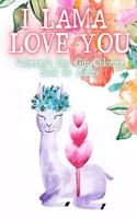 I Lama Love You. Valentines Day Gift Coloring Book for Adults.