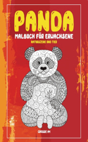 Malbuch für Erwachsene - Grosse A4 - Naturszene und Tier - Panda