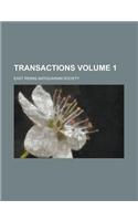 Transactions Volume 1