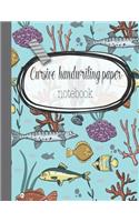 Cursive handwriting paper notebook