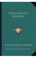 Thoughts On Business: (English)
