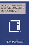 Heads of Families by Color and Nativity and Country of Birth of Foreign Born Head, by Health Areas, New York City, 1930