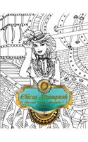 Chicas Steampunk libro para colorear para adultos 1