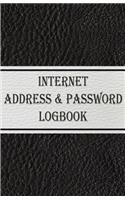 Internet address & password logbook