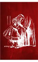 Alice in Wonderland Chalkboard Journal - Alice and The Secret Door (Red): 100 page 6" x 9" Ruled Notebook: Inspirational Journal, Blank Notebook, Blank Journal, Lined Notebook, Blank Diary