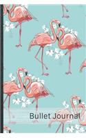 Bullet Journal: Dot Grid Notebook Pages - Over 100 dotted pages - Design "104 Flamingos" - Size 6 x 9 inches - Perfect for Planner, Bullet Journaling, Organizer, Di