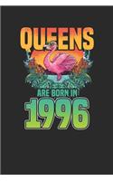 Queens Are Born In 1996: Graph Paper Journal (6" X 9" - 120 Pages/ 5 Squares per inch) for Birthday Gift Idea for Women