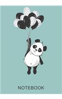 Notebook: Cute Panda and Balloons Notebook Journal Gift for Girls