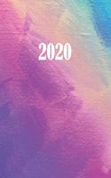 2020: Custom Design Pink Purple 2020 Planner Dated Journal Notebook Organizer Gift - Daily Weekly Monthly Annual Activities Calendars Notes To Do Lists - 