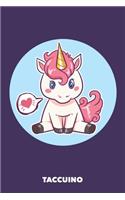 Taccuino: Unicorno carino A5 griglia a puntini - 120 pagine per amanti unicorno (viola)