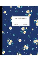 Knitting Paper: Graph Notebook and Journal for Patterns - 4:5 Ratio - 100 pages - Letter Format 8.5"x11" - Cover Design Code 00083