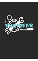 Engineer: 6x9 Engineers - blank with numbers paper - notebook - notes