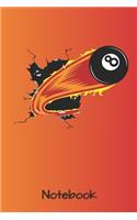 Notebook: Billard Snooker Pool - A5 - Liniert (Linien) 120 Seiten - Notizbuch - Tagebuch - Tagesplaner - Wochenplaner - Planer - Geschenk