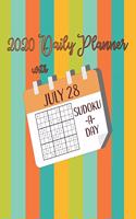 2020 Daily Planner with Sudoku a Day: Stripes Design Planning by Day Calendar Jan-Dec 2020