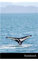 Notebook: Whale, Tail, Alaska, Cruise Notebook / Journal / Diary / Composition book - 6 x 9 inches (15,24 x 22,86 cm), 150 pages, glossy finish.