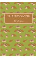 Thanksgiving Journal: Gratitude Gifts - A Small Lined Notebook (Card Alternative) (Green, Acorns)