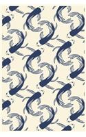 Japanese Koi Pattern: Grapf Flowers Journal or Notebook (6x9 Inches) with 120 Pages