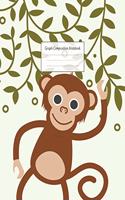 Graph Composition Notebook: Grid Paper Notebook: Large Size 8.5x11 Inches, 110 pages. Notebook Journal: Green Leafs Monkey Workbook for Preschoolers Students Teens Adults for S