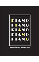 Piano Songwriting Notebook: Blank Music Sheets, 100 Pages (8.5 X 11.5 Inches)