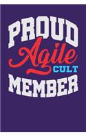 Proud Agile Cult Member: Dark Purple, White & Red Design, Blank College Ruled Line Paper Journal Notebook for Project Managers and Their Families. (Agile and Scrum 6 x 9 inc