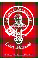 Clan Macnab 100 Page Lined Journal/Notebook