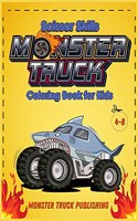 Monster Trucks Scissors Skills coloring book for kids 4-8
