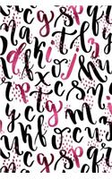 Bullet Journal Notebook Sparkly Letters Pattern 15