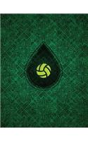 Monogram Volleyball Sketchbook: Blank Art Pad Notebook Journal(68 Monogram Chartreuse 150 Sketch)