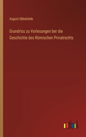 Grundriss zu Vorlesungen ber die Geschichte des Römischen Privatrechts