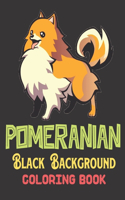 Pomeranian Black Background Coloring Book