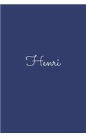 Henri: notebook with the name on the cover, elegant, discreet, official notebook for notes, dot grid notebook,