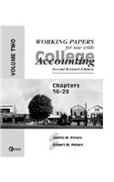 Working Papers for Peters College Accounting Chapters 16-29