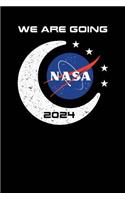 NASA We Are Going 2024: Officially Licensed Artemis Moon To Mars Meatball Logo Notebook Journal Diary Logbook