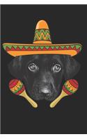 Labrador Retriever Journal - Labrador Retriever Notebook 'Cinco De Mayo' - Gift for Labrador Retriever Lovers