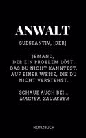 Anwalt Substantiv, [der] Jemand, Der Ein Problem Löst Notizbuch