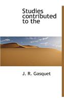 Studies Contributed to the