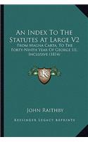 Index to the Statutes at Large V2
