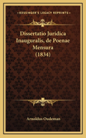 Dissertatio Juridica Inauguralis, de Poenae Mensura (1834)