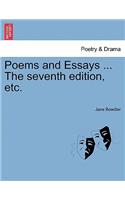 Poems and Essays ... the Seventh Edition, Etc.
