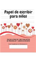 Papel de escribir para niños