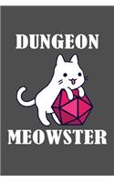 Dungeon Meowster DnD Notebook Journal 100 Lined Pages matte.