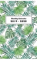 Monthly Calendar 2019 - 2020: Tropical Vibes Cover Image / 18 Month Academic Planner, Student Diary, Agenda for 2019 until 2020 (only months to pages + notes for SIMPLY PLANNING)